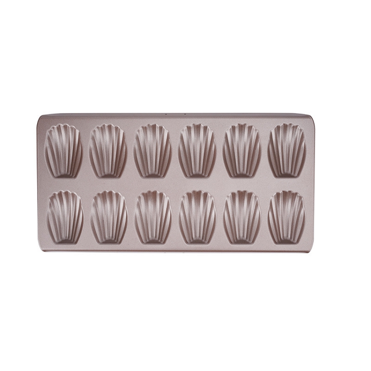 Carbon steel cake mold non-stick coating 12 even Madeleine mould biscuit baking pan amazon